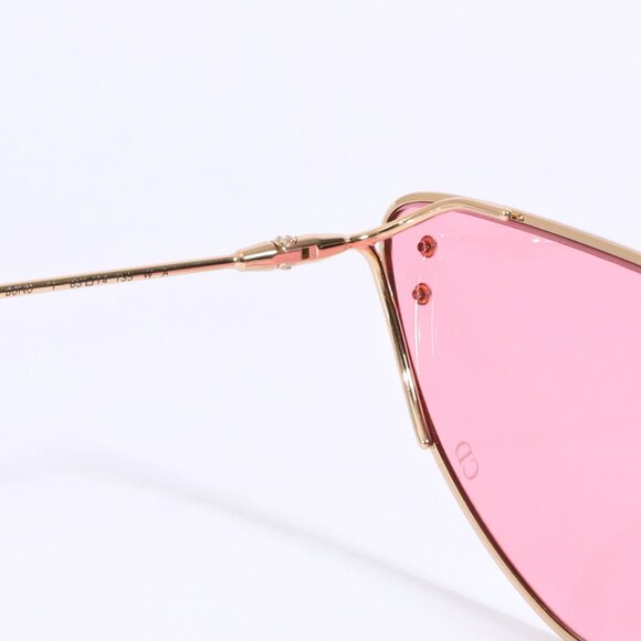 NEW $490.00 DIOR MissDior Cat Eye Gold Sunglasses Pink Lens B1U B0N0 Gucci Case - Picture 7 of 9